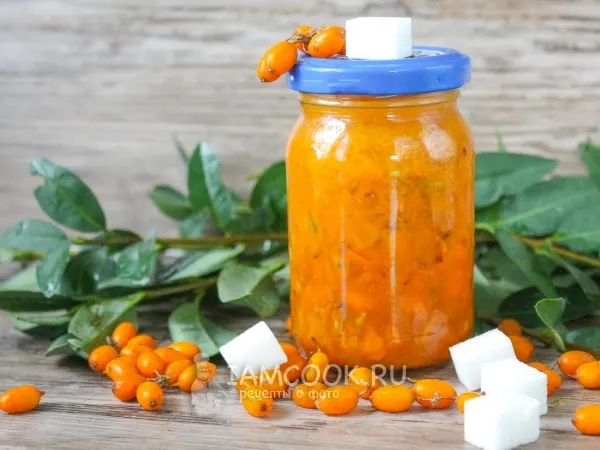 Фото блюда: Облепиха с сахаром на зиму без варки