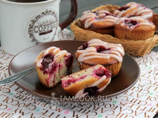 Фото блюда: Кексы на кефире из полезной муки