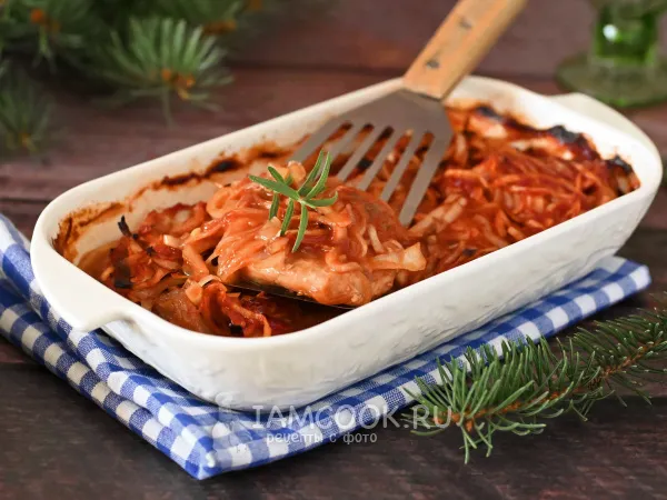 Фото блюда: Мясо в кетчупе в духовке