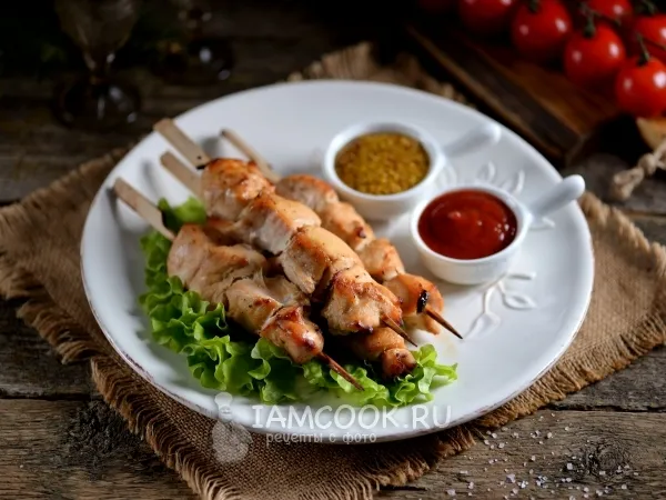 Фото готового блюда: Куриный шашлык в банке в духовке