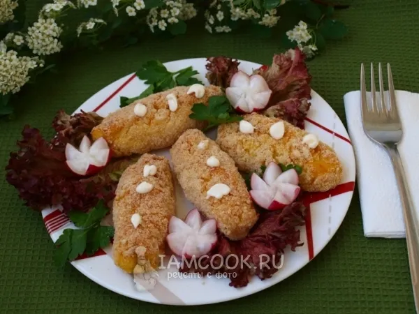 Фото готового блюда: Картофельные зразы с творогом