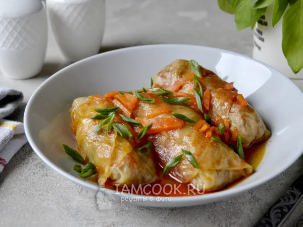 Фото готового блюда: Голубцы с гречкой и фаршем