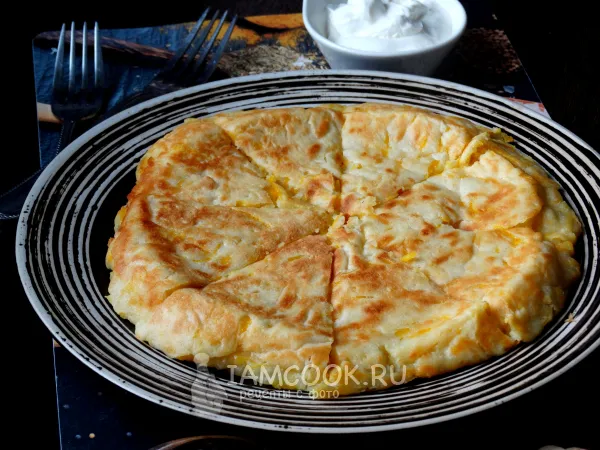 Фото блюда: Тыквенный пирог на сковороде