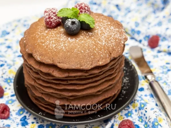 Фото блюда: Шоколадные панкейки