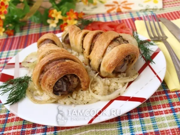 Фото блюда: Куриные ножки в слоёном тесте