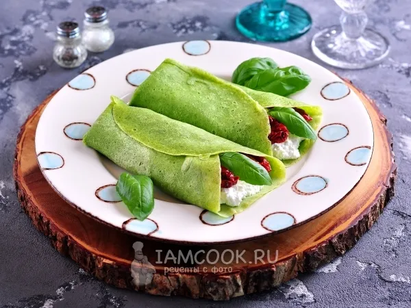 Фото блюда: Быстрые шпинатные блины