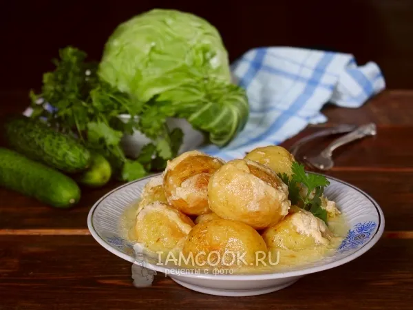 Фото готового блюда: Картошка в молоке в духовке