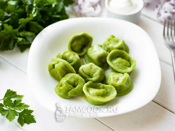 Фото блюда: Пельмени со шпинатом (в тесте)