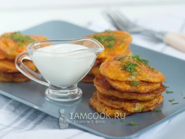 Фото блюда: Оладьи с помидорами