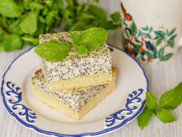 Фото блюда: Песочный пирог с творогом и маком