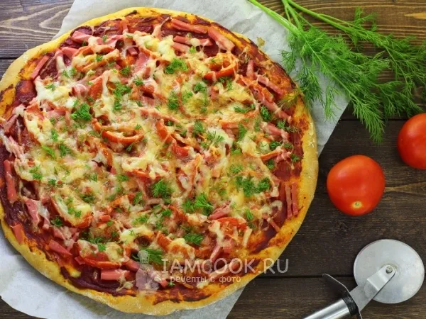 Фото блюда: Пицца на кефире без дрожжей