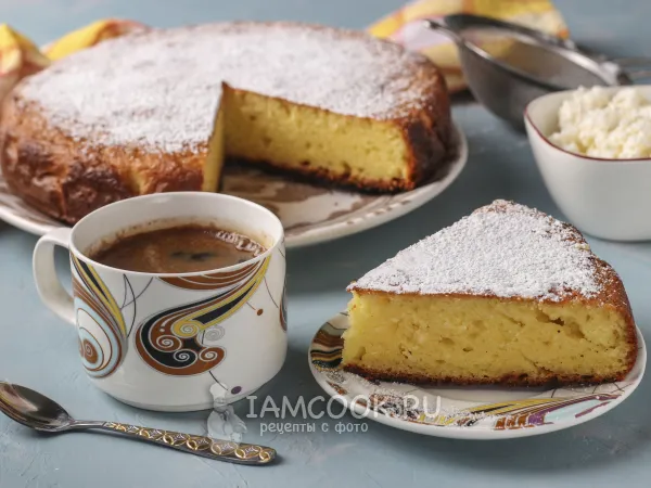 Фото готового блюда: Творожный манник на сметане