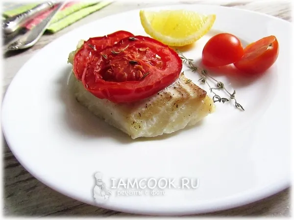 Фото блюда: Филе трески запеченное с овощами