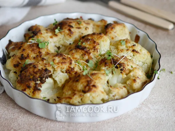 Фото блюда: Цветная капуста в чесночном соусе