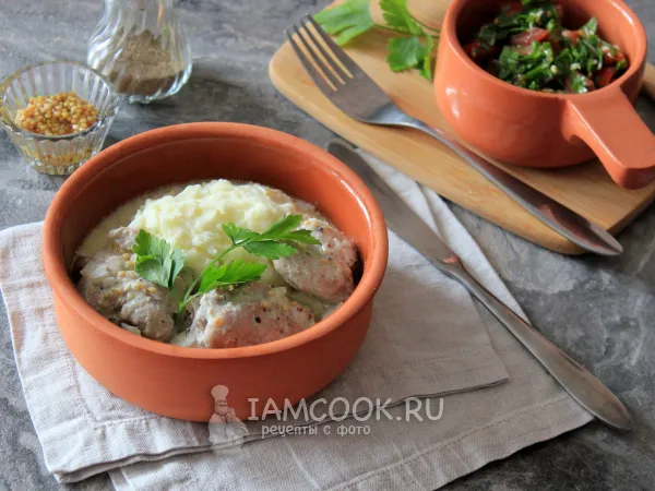 Фото блюда: Кролик в сливочно-горчичном соусе