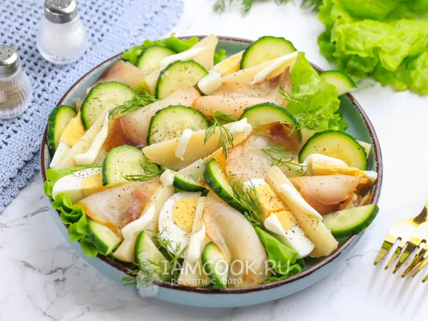 Фото блюда: Салат с масляной рыбой