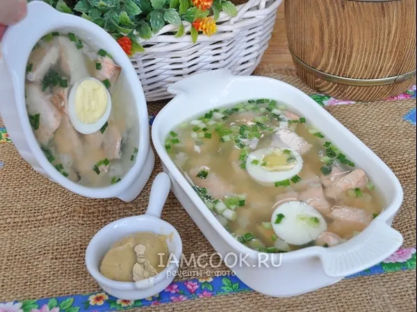 Фото готового блюда: Заливное из горбуши