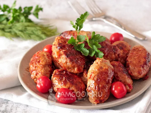 Фото готового блюда: Котлеты из фарша с овощами без панировки