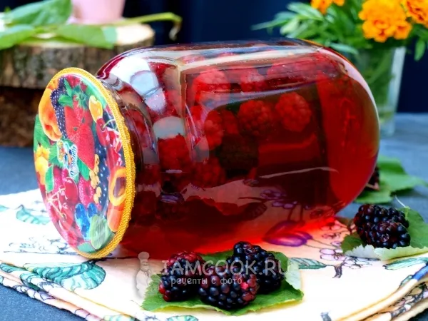 Фото блюда: Компот из ежевики на зиму