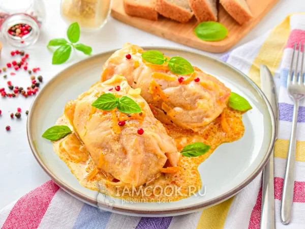 Фото блюда: Замороженные голубцы на сковороде (готовые)