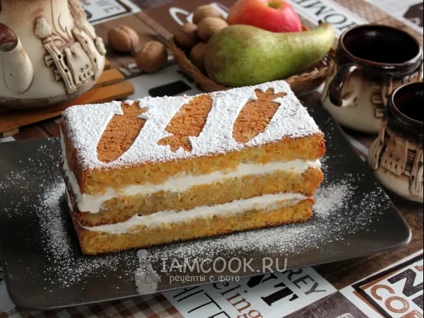 Фото блюда: Морковный торт с грушей