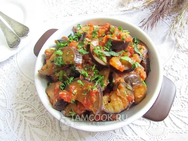 Фото блюда: Баклажаны тушеные в томате