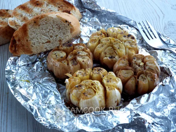 Фото блюда: Чеснок на мангале