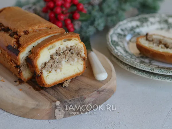 Фото блюда: Закусочный пирог-кекс с говядиной на Новый год