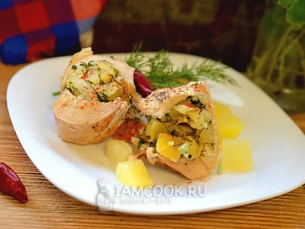 Фото блюда: Куриные грудки с ананасом