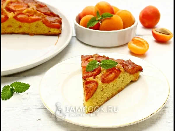 Фото блюда: Пирог-перевертыш с абрикосами в карамели