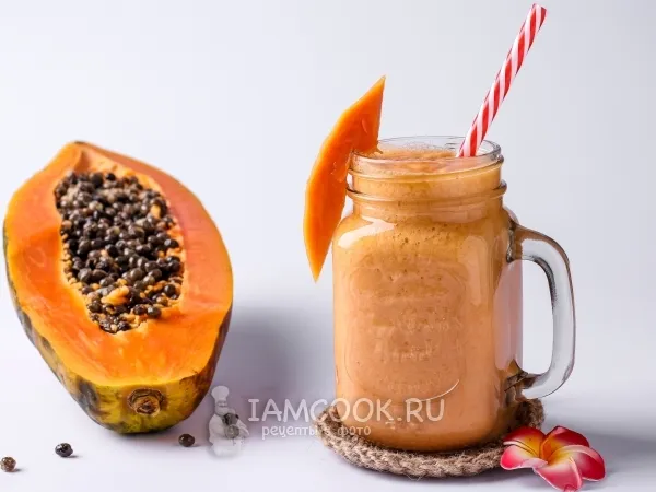 Фото блюда: Смузи с папайей и йогуртом