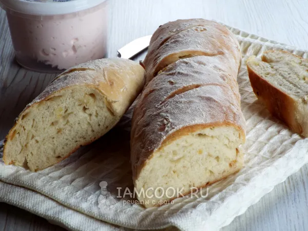 Фото готового блюда: Багет с луком