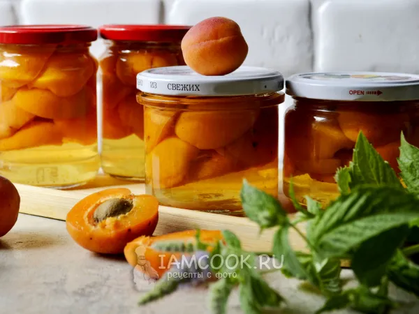Фото блюда: Абрикосы в сиропе на зиму дольками (половинками)